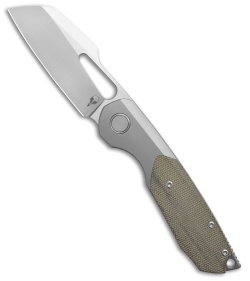 Sparrow Knife Co. Strix Frame Lock Knife Ti/ OD Green Micarta (3.4" Satin)
