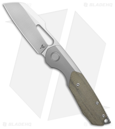 Sparrow Knife Co. Strix Frame Lock Knife Ti/ OD Green Micarta (3.4" Satin)
