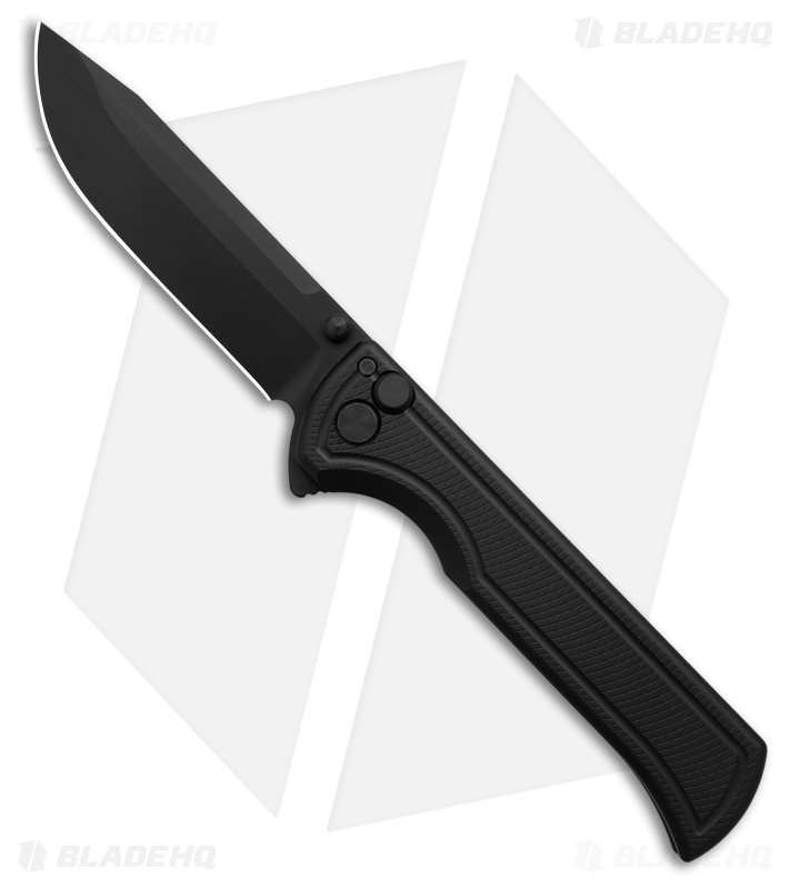 Squid Industries Surf Button Lock Knife Matte Black (3.25" Black)