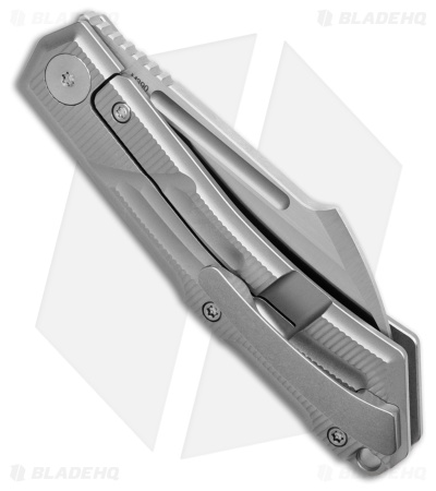Stout Knife & Tool Sparrow Frame Lock Knife Blast/Tumble Ti (3.25" Satin)