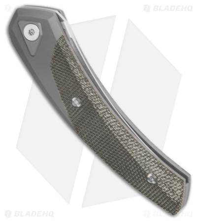 Suprlativ Knives Piranha Rare Earth Magnet Lock Ti/Black Micarta (2.6" Satin M4)