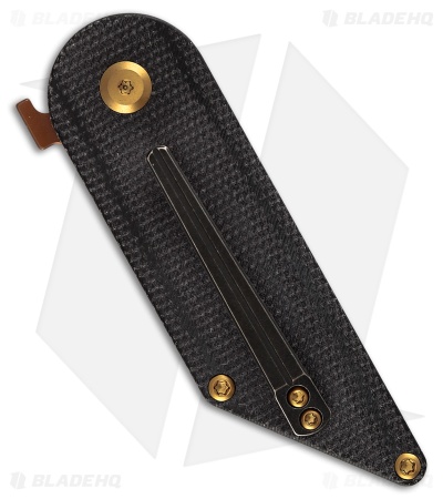 Kansept Pinkerton Dash Folding Kiridashi Knife Black Micarta (1.69" Rose Gold) 