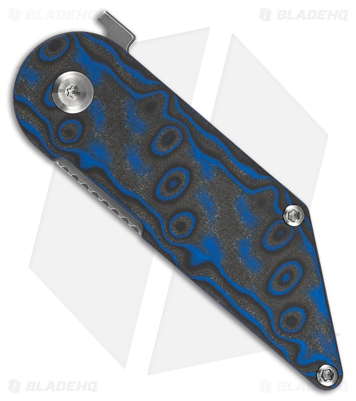 Kansept Pinkerton Dash Folding Kiridashi Knife Blue/Yellow Micarta (1.69" SW) 