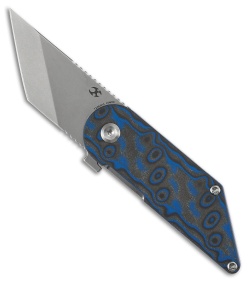 Kansept Pinkerton Dash Folding Kiridashi Knife Blue/Yellow Micarta (1.69" SW)