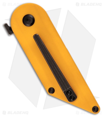 Kansept Pinkerton Dash Folding Kiridashi Knife Yellow G-10 (1.69" Black SW) 
