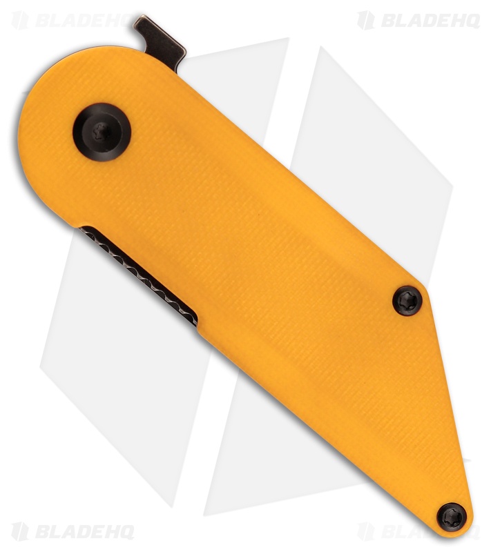 Kansept Pinkerton Dash Folding Kiridashi Knife Yellow G-10 (1.69" Black SW) 