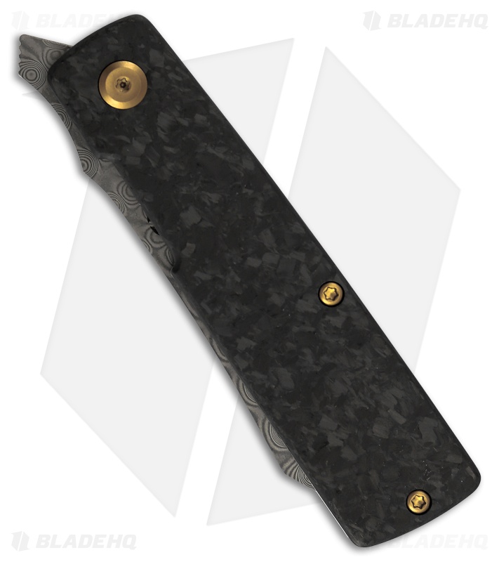 Kansept Knives Higonokami Liner Lock Knife Shred Carbon Fiber (3" Damascus)