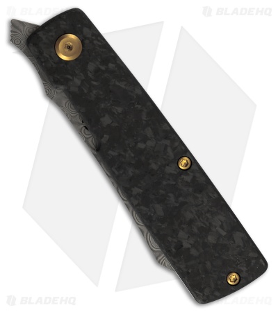 Kansept Knives Higonokami Liner Lock Knife Shred Carbon Fiber (3" Damascus)