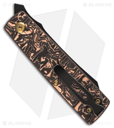 Kansept Knives Higonokami Liner Lock Knife Copper Carbon Fiber (3" Black SW)