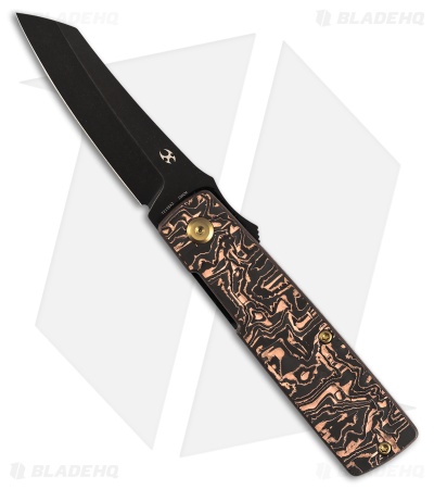 Kansept Knives Higonokami Liner Lock Knife Copper Carbon Fiber (3" Black SW)