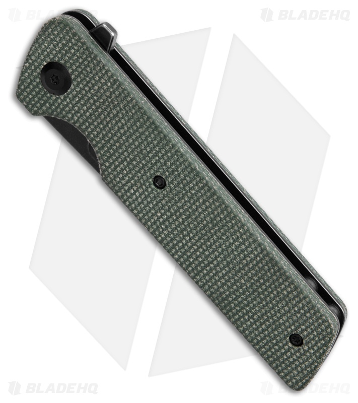 Tenable Knives Anomaly Liner Lock Knife Green Micarta (3.1" Black SW) T2038A2