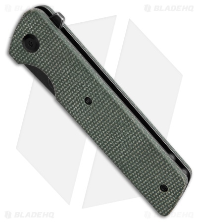 Tenable Knives Anomaly Liner Lock Knife Green Micarta (3.1" Black SW) T2038A2