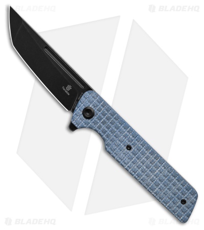 Tenable Knives Anomaly Tanto Liner Lock Knife Blue Frag Micarta (3.1" Black SW)