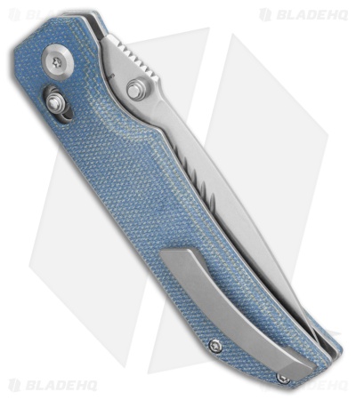 Tenable Knives Eaglestrike Crossbar Lock Knife Blue Micarta (3.7" SW)