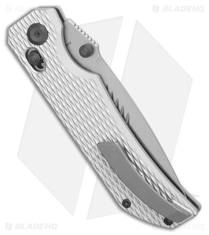 Tenable Knives Eaglestrike Crossbar Lock Knife Diamond Silver Al (3.7" SW)