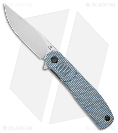 Tenable Knives Einar Liner Lock Knife Blue Micarta (3.1" SW)