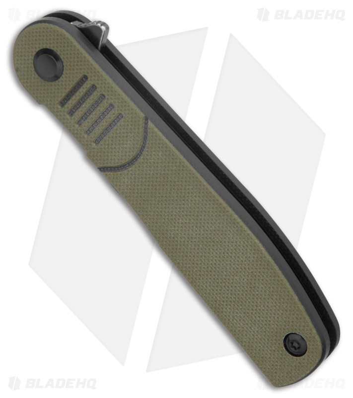 Tenable Knives Einar Liner Lock Knife Olive Green/Black G-10 (3.1" Black SW)