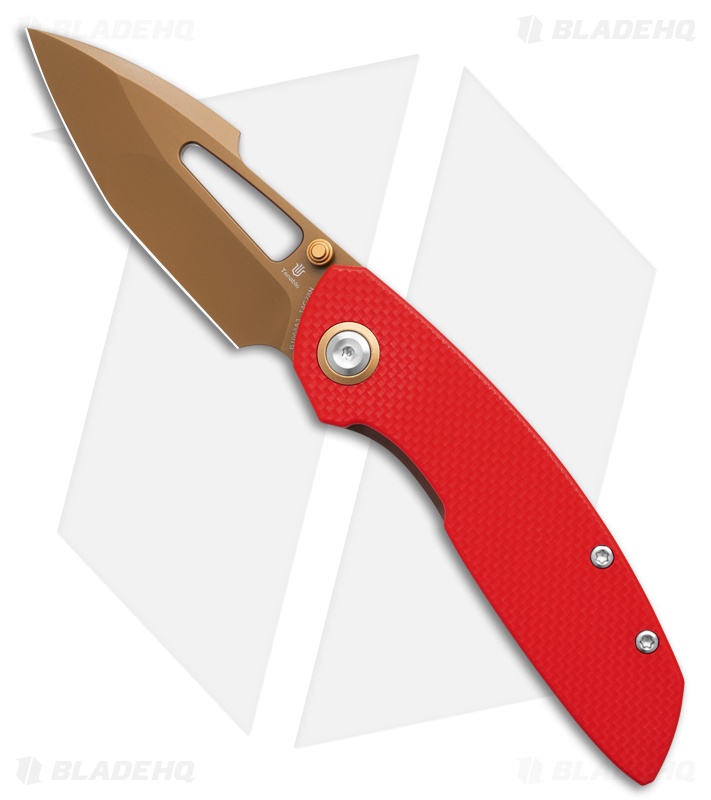 Tenable Knives Link | Red G-10 | Rose Gold