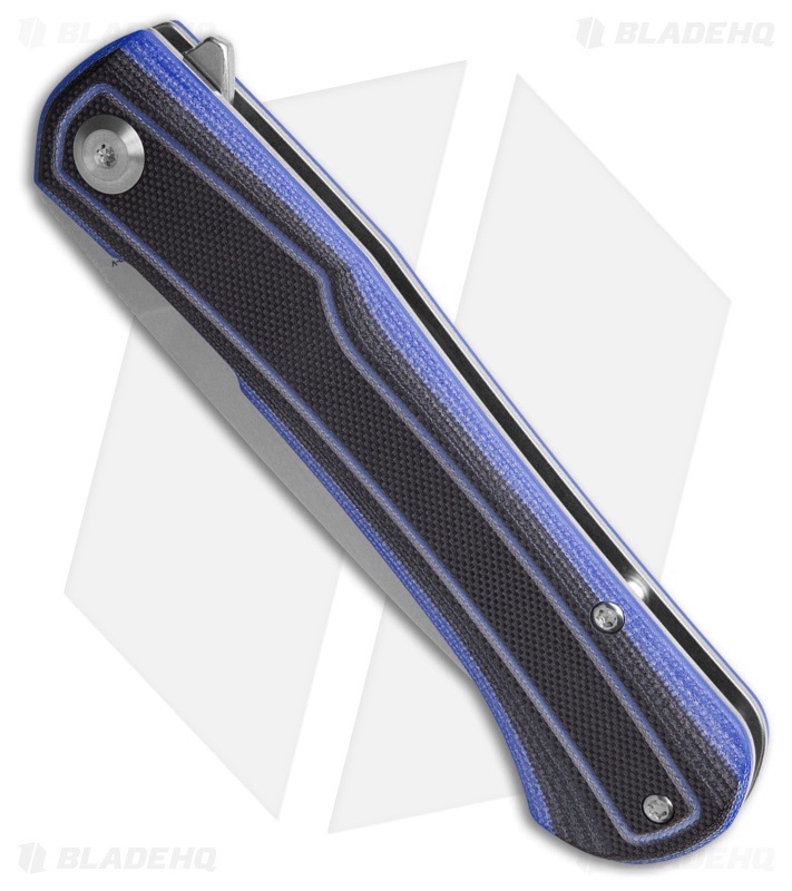 Tenable Kratos Liner Lock Knife Black/Blue G-10 (3.79" Stonewash)