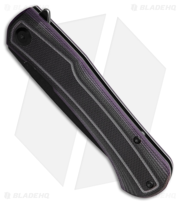 Tenable Kratos Liner Lock Knife Black/Purple G-10 (3.79"  Black Stonewash)