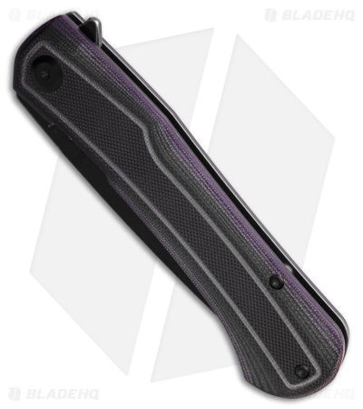 Tenable Kratos Liner Lock Knife Black/Purple G-10 (3.79"  Black Stonewash)