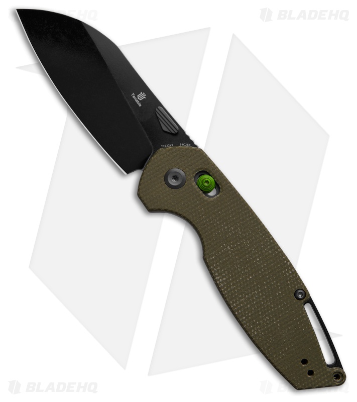 Tenable Model 6 Crossbar Lock Green Micarta Black