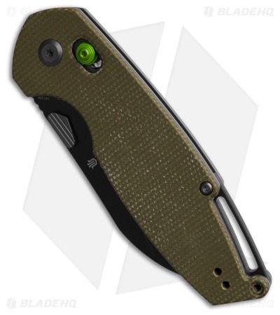 Tenable Model 6 Crossbar Lock Green Micarta Black