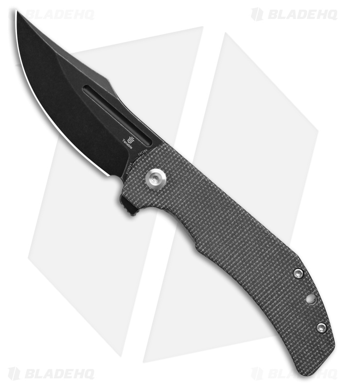 Tenable Orion Liner Lock Knife | Black Micarta | Black SW