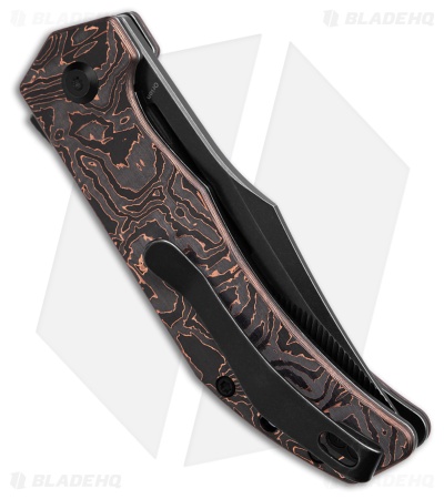 Tenable Orion Liner Lock Knife Copper Foil G-10 (3.1" Black SW Milled)