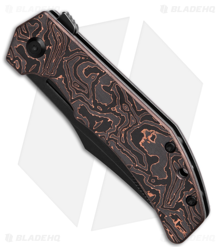 Tenable Orion Liner Lock Knife Copper Foil G-10 (3.1" Black SW Milled)