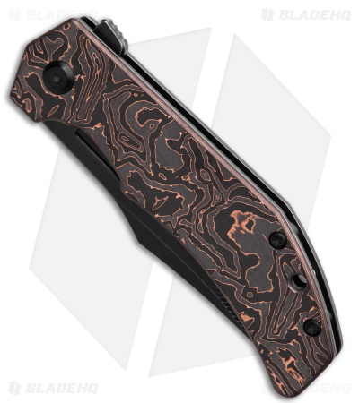 Tenable Orion Liner Lock Knife Copper Foil G-10 (3.1" Black SW Milled)