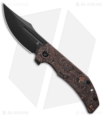 Tenable Orion Liner Lock Knife Copper Foil G-10 (3.1" Black SW Milled)