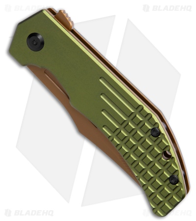 Tenable Orion Liner Lock Knife Green Aluminum (3.1" Rose Gold Milled)