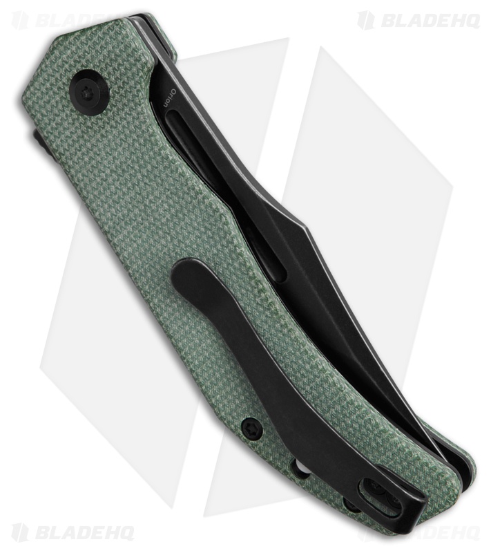Tenable Orion Liner Lock Knife Green Micarta (3.1" Black SW)