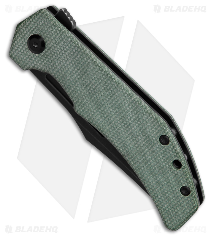 Tenable Orion Liner Lock Knife Green Micarta (3.1" Black SW)