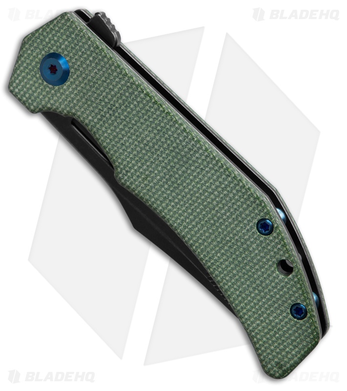 Tenable Orion Liner Lock Knife Green Micarta (3.1" Black SW Milled)