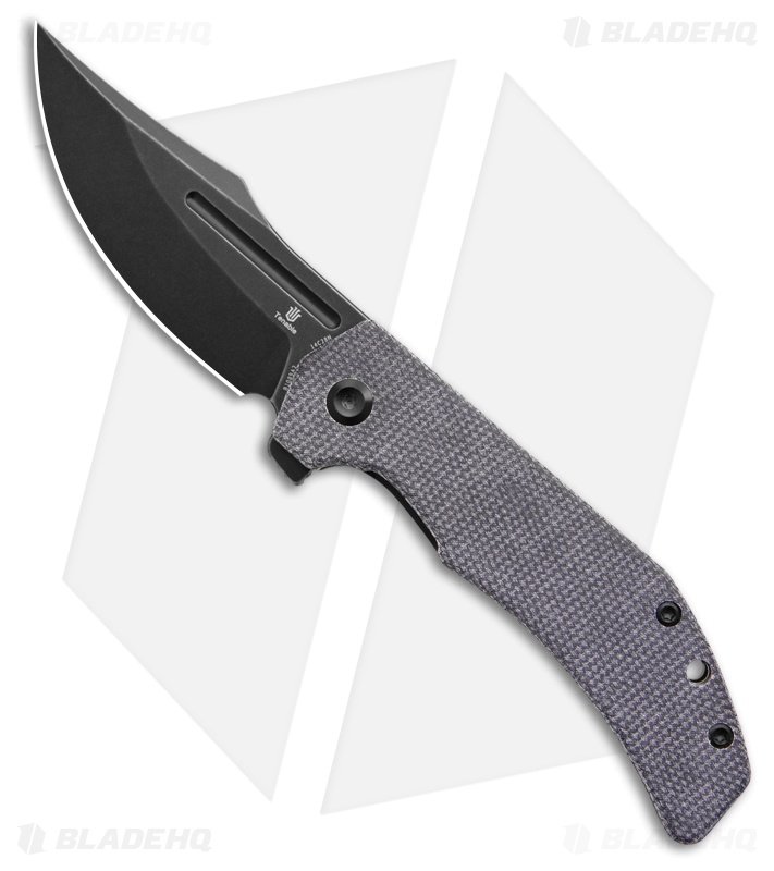 Tenable Orion Liner Lock Knife | Purple Micarta | Black SW