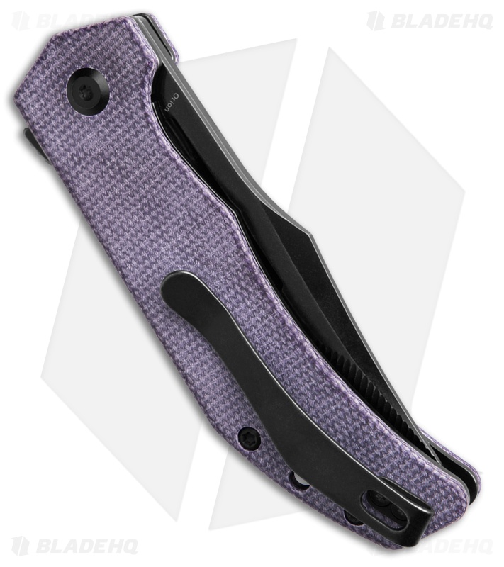 Tenable Orion Liner Lock Knife Purple Micarta (3.1" Black SW Milled)
