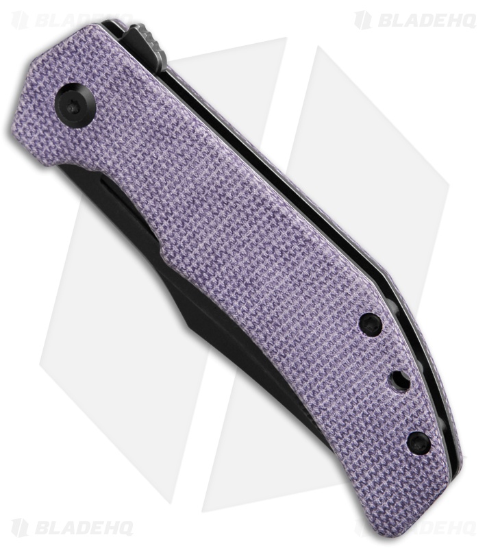Tenable Orion Liner Lock Knife Purple Micarta (3.1" Black SW Milled)