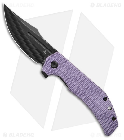 Tenable Orion Liner Lock Knife Purple Micarta (3.1" Black SW Milled)