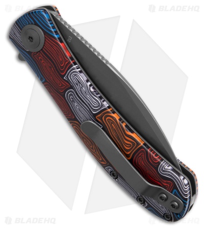Trollsky Knives Mandu Non-Locking Flipper Knife Damascus G-10 (3" Gray) MT011
