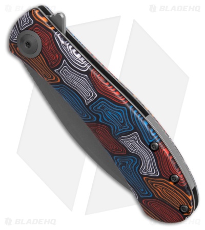 Trollsky Knives Mandu Non-Locking Flipper Knife Damascus G-10 (3" Gray) MT011