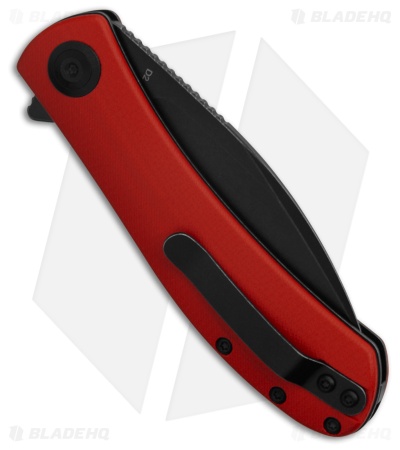 Trollsky Knives Mandu Non-Locking Flipper Knife Red G-10 (3" Black SW) MT001