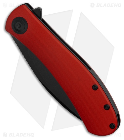 Trollsky Knives Mandu Non-Locking Flipper Knife Red G-10 (3" Black SW) MT001