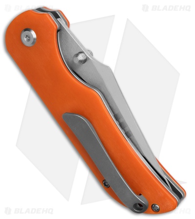 TuyaKnife Coyote Liner Lock Knife Orange Micarta (3.25" Polish)