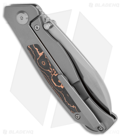 TuyaKnife Envy V4 Frame Lock Knife Titanium/CF Copper (3.25" Satin)