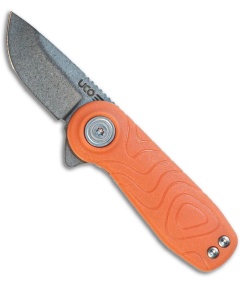 UCO Tinkham Liner Lock Knife Tiger Orange GRN (1.5" Stonewash)