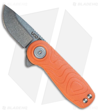 UCO Tinkham Liner Lock Knife Tiger Orange GRN (1.5" Stonewash)