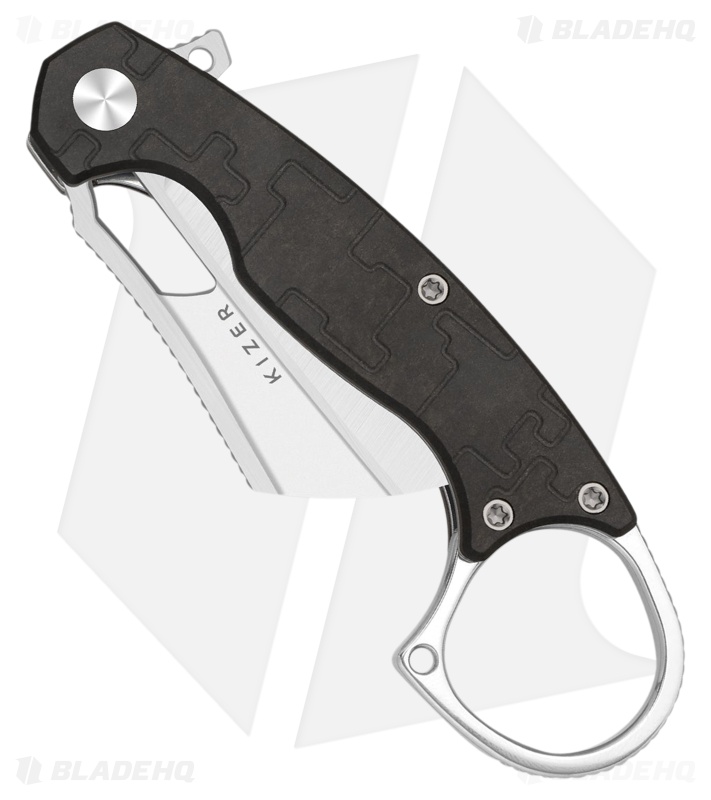 Kizer Dodo Chocolate Glacier Richlite Hawkbill Satin Nitro-V