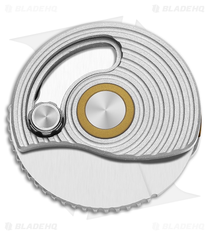 Kizer Snail-Trail Detent Slip Joint Knife Silver Aluminum (0.42" Satin AEB-L)
